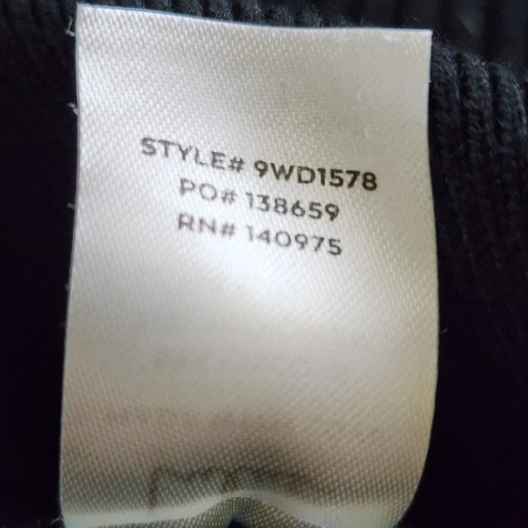 Lulus Dress Womens Size M Medium Black Ribbed Stretch Knit Long Sleeve Classic - Picture 8 of 8